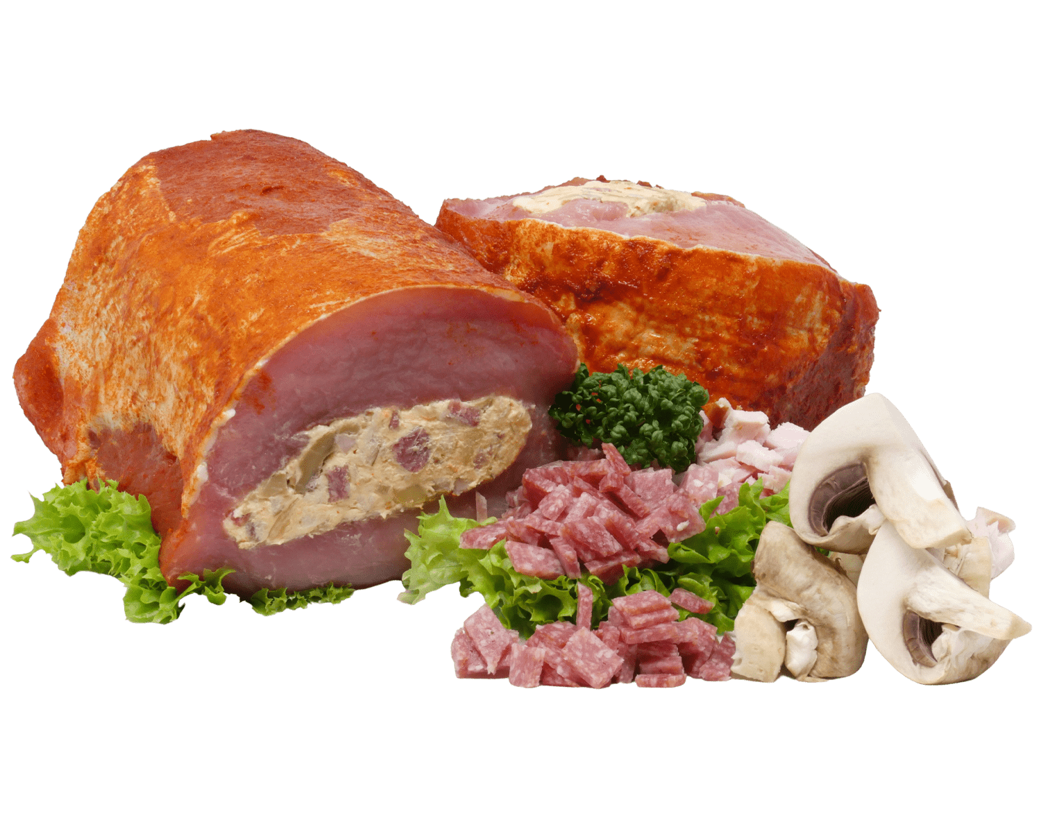 gefüllter Schweinerücken frisch