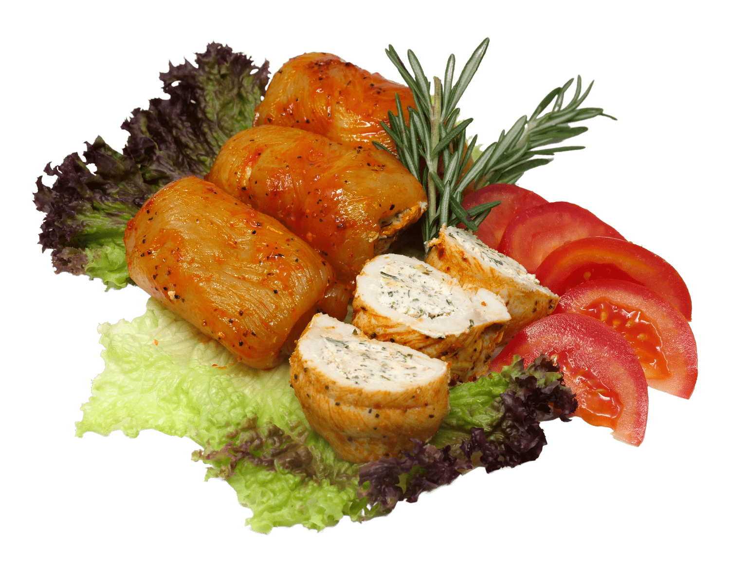 Hähnchen-Frischkäseröllchen