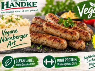 Vegane Bratwürstchen Nürnberger Art