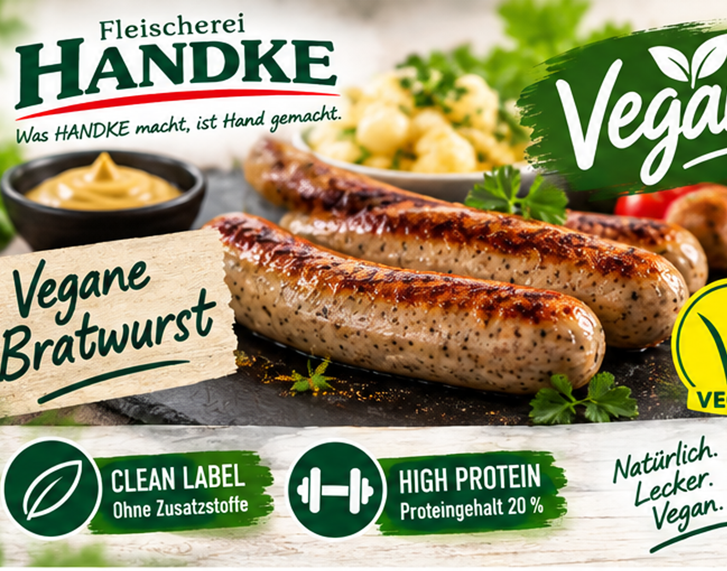 Vegane Bratwürstchen