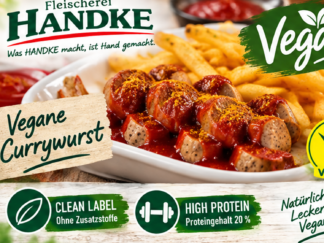 Vegane Currywurst, geräuchert