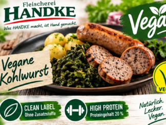Vegane Kohlwurst, geräuchert